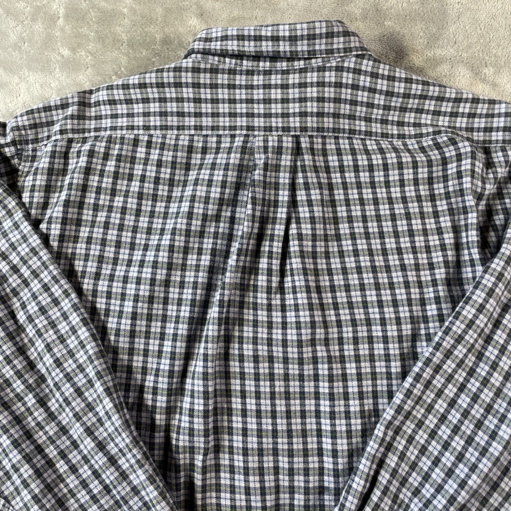 J Crew Shirt Mens Large Plaid Casual Preppy Office Oarsmen‎ Cotton Long Sleeve - Picture 7 of 10